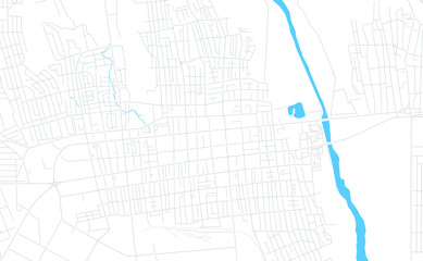 Taldykorgan, Kazakhstan bright vector map