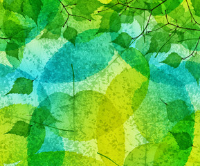 blue and yellow dead leaf abstract background