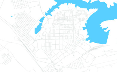 Zhezkazgan, Kazakhstan bright vector map