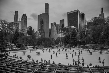 Panele Szklane  Lodowisko w Central Parku