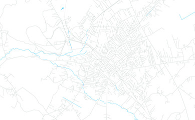 Ferizaj / Urosevac, Kosovo bright vector map