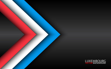 Modern vector overlayed arrows with Luxembourgish colors and grey free space for your text, overlayed sheets of paper in the look of the Luxembourgish flag, Made in Luxembourg