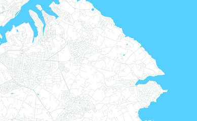 Zabbar, Malta bright vector map