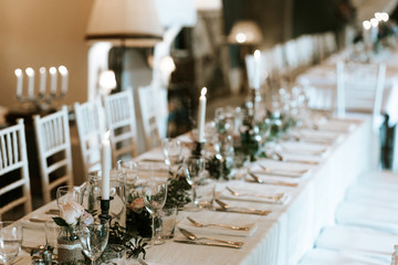Rustic decoration elements of a wedding