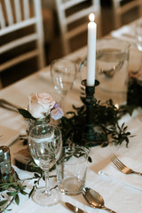 Rustic decoration elements of a wedding