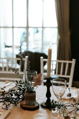 Rustic decoration elements of a wedding