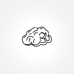 brain icon on white background