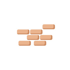 Brick wall flat icon on white background