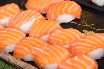 Japanese cuisine. Sushi background