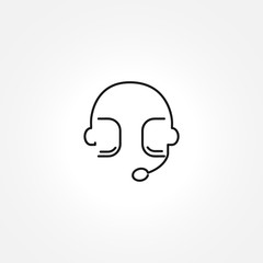 headphones icon on white background