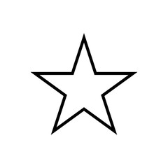 Star icon vector on white background