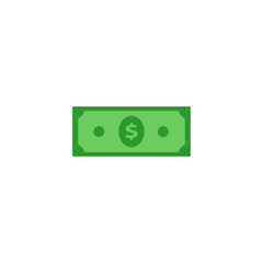 Fototapeta premium Cash icon. Dollar flat style element illustration. cartoon design on white background