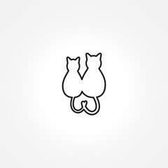 Cats icon on white background