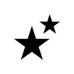 Star icon in flat style. Shape vector illustration on white isolated background. Geometric emblem business concept.