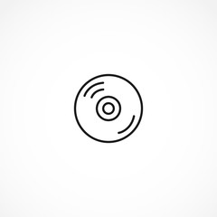 music plate vector icon on white background
