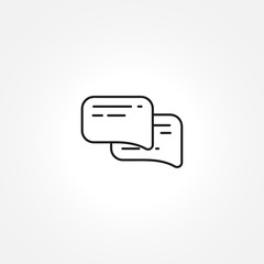 conversational bubble icon on white background