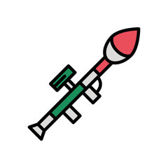 rocket launcher military force isolated icon