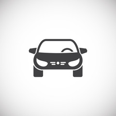 Car icon on background for graphic and web design. Creative illustration concept symbol for web or mobile app