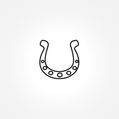 horseshoe icon on white background