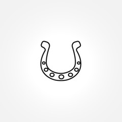 horseshoe icon on white background