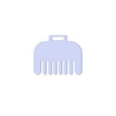 hair clamp flat icon on white background