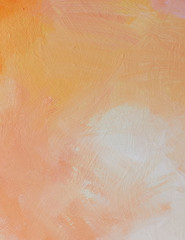 Hand drawn oil painting on Canvas. Soft theme Painting Background. Abstract art background. Color texture. Fragment of artwork. Spots of paint. Brushstrokes of paint. Modern art. Contemporary art.