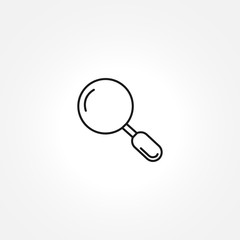 Magnifying glass icon on white background