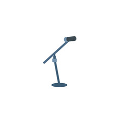 Microphone colorful flat icon on white background