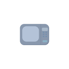 simple microwave flat icon on white background