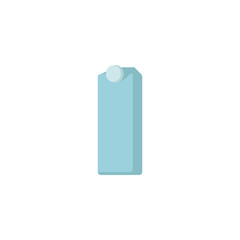 milk box flat icon on white background
