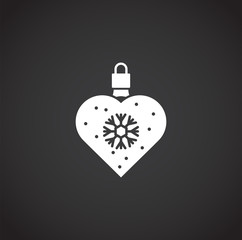 Christmas toy icon on background for graphic and web design. Creative illustration concept symbol for web or mobile app