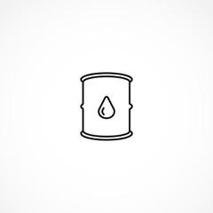 Oil drum container. barrel vector icon on white background