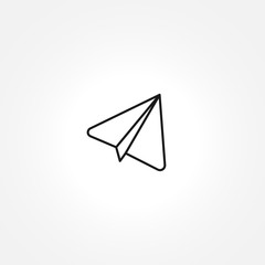 paper plane icon on white background