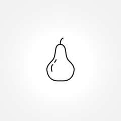 pear icon on white background