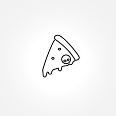 pizza icon on white background