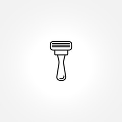 shaving razor icon on white background