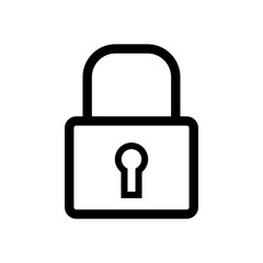 padlock icon vector from user interface collection. Thin line padlock outline icon vector illustration