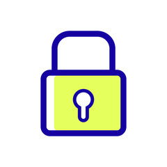 padlock icon vector from user interface collection. Thin line padlock outline icon vector illustration