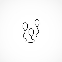 Sperm, Spermatozoa vector icon on white background