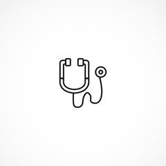 stethoscope vector icon on white background