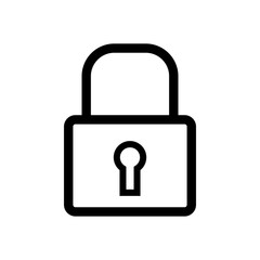 padlock icon vector from user interface collection. Thin line padlock outline icon vector illustration