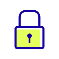 padlock icon vector from user interface collection. Thin line padlock outline icon vector illustration