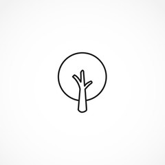 tree icon on white background