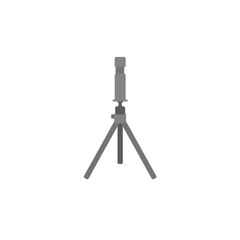 camera tripod colorful flat icon on white background