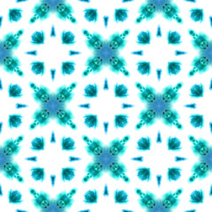 Ikat, Tie Dye, Batik, Hand Drawn Ornament. 