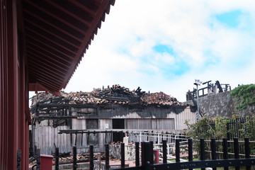 火災後の首里城 © tatsushi