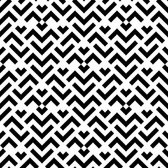 Abstract geometric pattern with stripes, lines. Seamless vector background. White and black ornament. Simple lattice graphic design