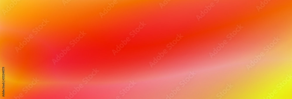 Aufkleber Blurred scarlet background with gradient to yellow orange. Vector pattern