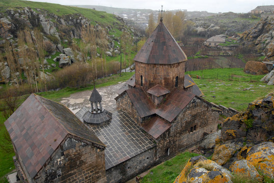 Medieval Vanevank Monastery in Artsvanist village. Gegharkunik (Sevan) Region, Armenia.