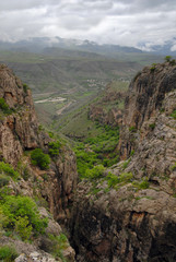 View at Arpa River Valley and Arpi village. Vayots Dzor Region, Armenia.